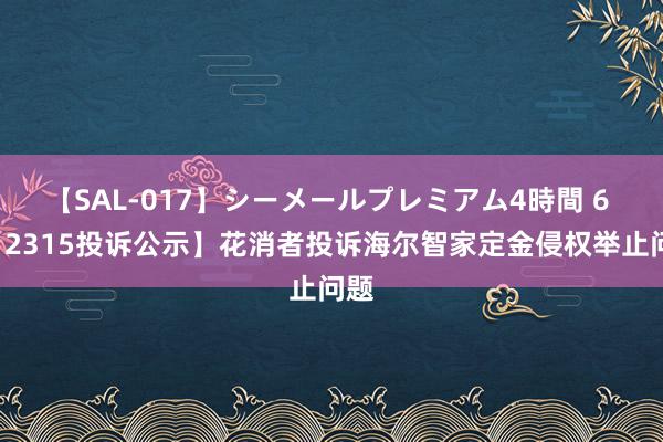 【SAL-017】シーメールプレミアム4時間 6 【12315投诉公示】花消者投诉海尔智家定金侵权举止问题