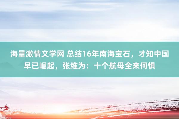 海量激情文学网 总结16年南海宝石，才知中国早已崛起，张维为：十个航母全来何惧