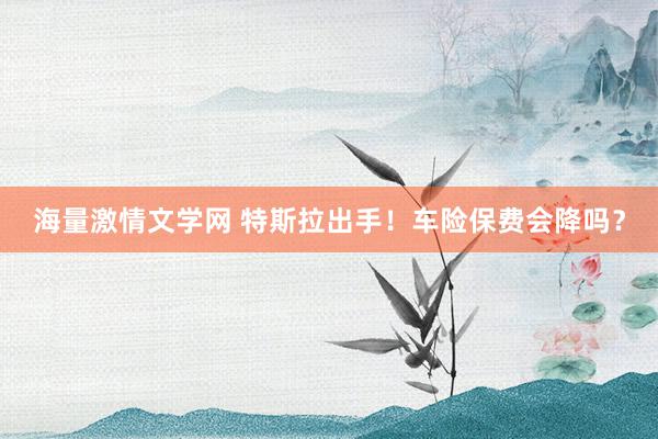 海量激情文学网 特斯拉出手！车险保费会降吗？