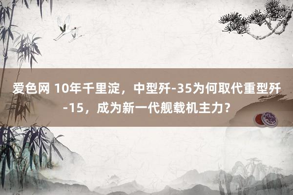 爱色网 10年千里淀，中型歼-35为何取代重型歼-15，成为新一代舰载机主力？