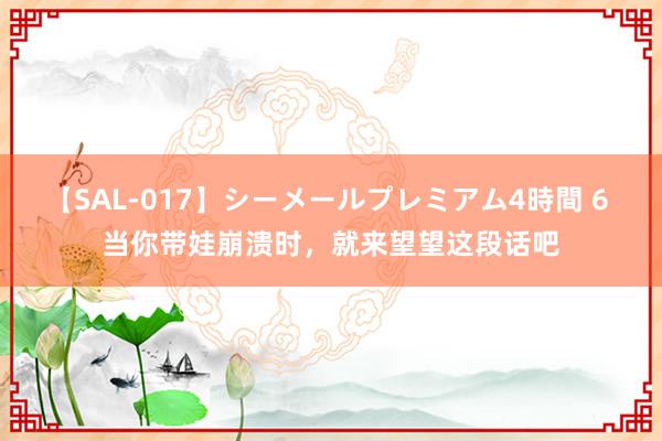 【SAL-017】シーメールプレミアム4時間 6 当你带娃崩溃时，就来望望这段话吧