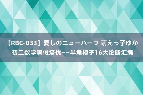 【RBC-033】愛しのニューハーフ 萌えっ子ゆか 初二数学暑假培优——半角模子16大论断汇编